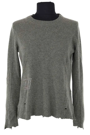 Pull Zadig & Voltaire Kaki en Cachemire, taille S - Seconde Main