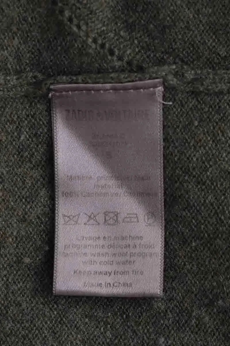 Pull Zadig & Voltaire Kaki en Cachemire