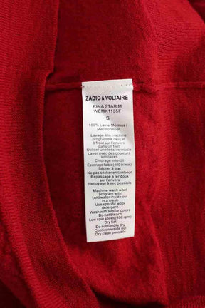 Pull Zadig & Voltaire Rina star Rouge en Laine