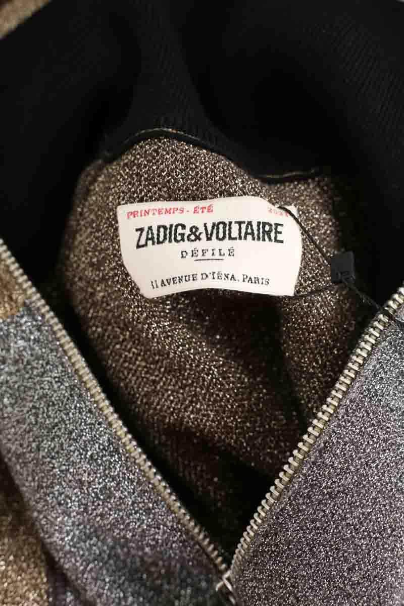 Pull Zadig & Voltaire Ross lurex Kaki en Viscose