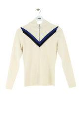 Pull zippé Sandro Blanc en Laine, taille M - Seconde Main