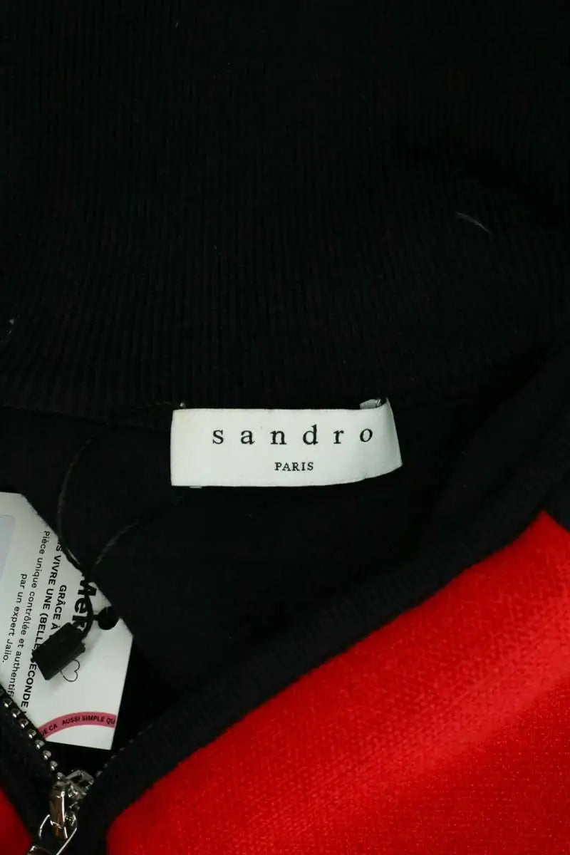 Pull zippé Sandro Marine en Viscose
