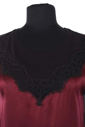 Top sans manche Sandro Bordeaux en Coton