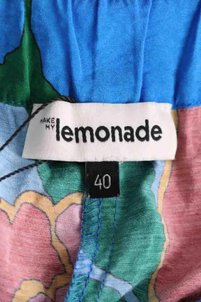 Mini jupe Make My Lemonade Bleu en Viscose