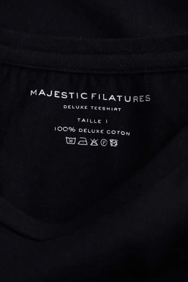 T-shirt Majestic Filatures Marine en Coton