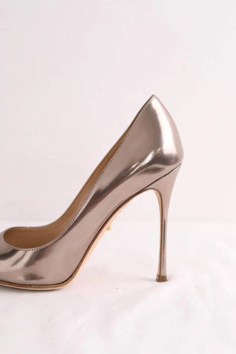 Talons Sergio Rossi Doré en Cuir