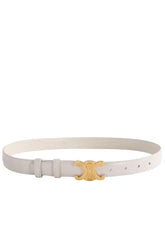 Ceinture en cuir Celine Triomphe Blanc en Cuir, taille XS - Seconde Main