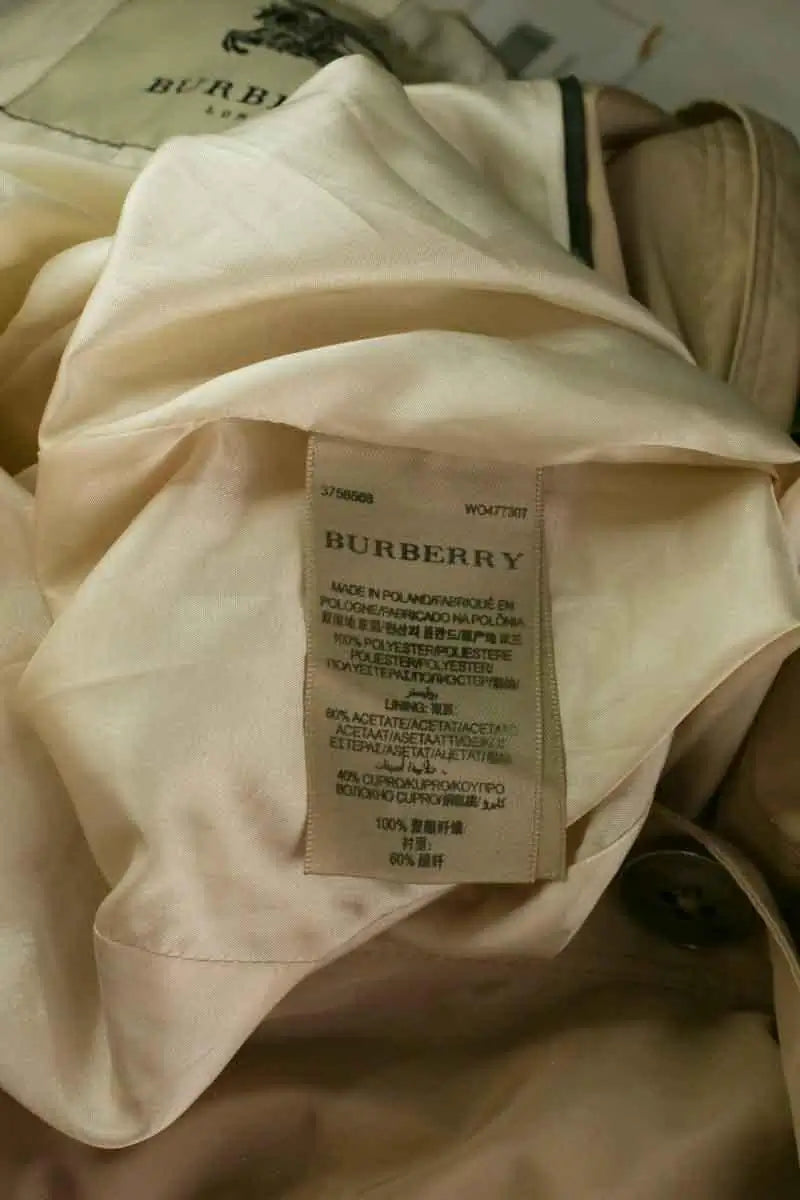 Trench-coat Burberry Beige en Synthétique