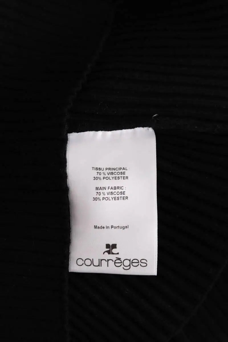 Top Courrèges Noir en Viscose