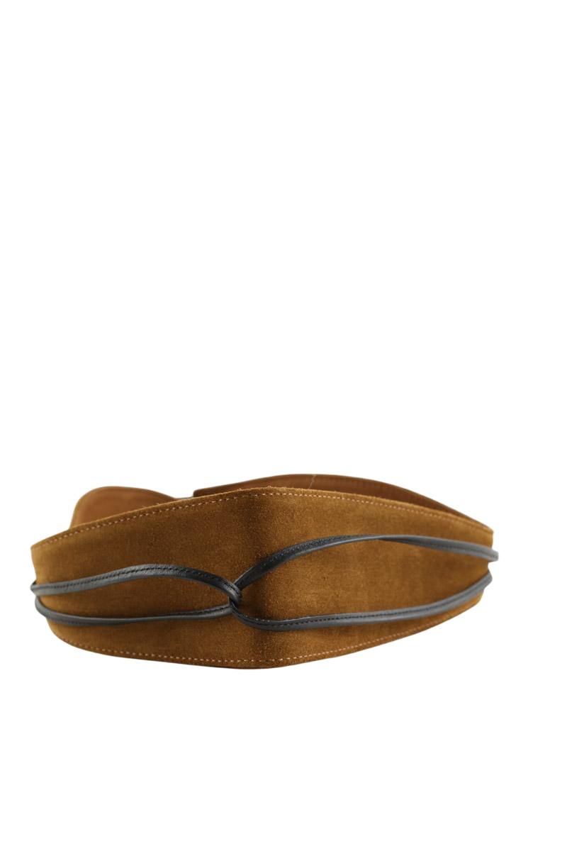 Ceinture en cuir Maje  Marron
