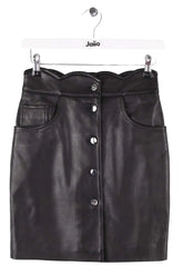 Jupe Maje Journey Noir en Cuir, taille S - Seconde Main
