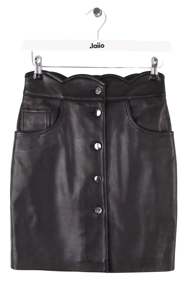 Jupe Maje Journey Noir en Cuir, taille S - Seconde Main