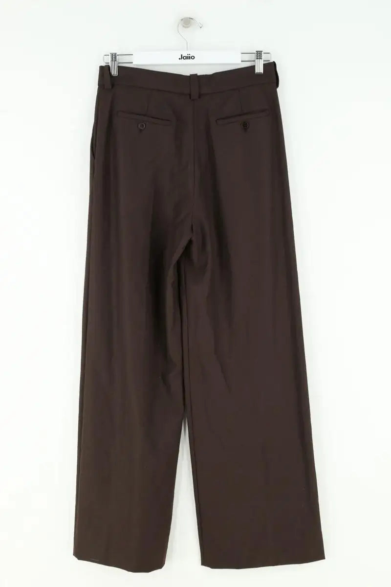 Pantalon droit Maje Marron en Laine