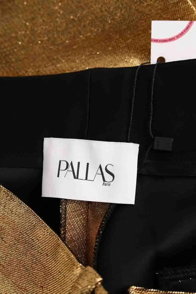 Pantalon droit Pallas Doré en Synthétique