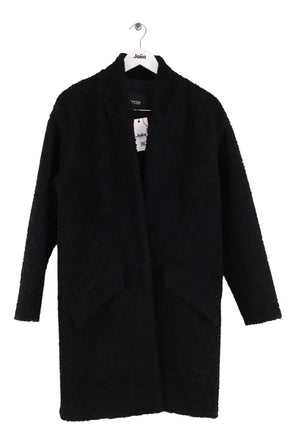 Manteau Maje Noir en Synthétique, taille L - Seconde Main