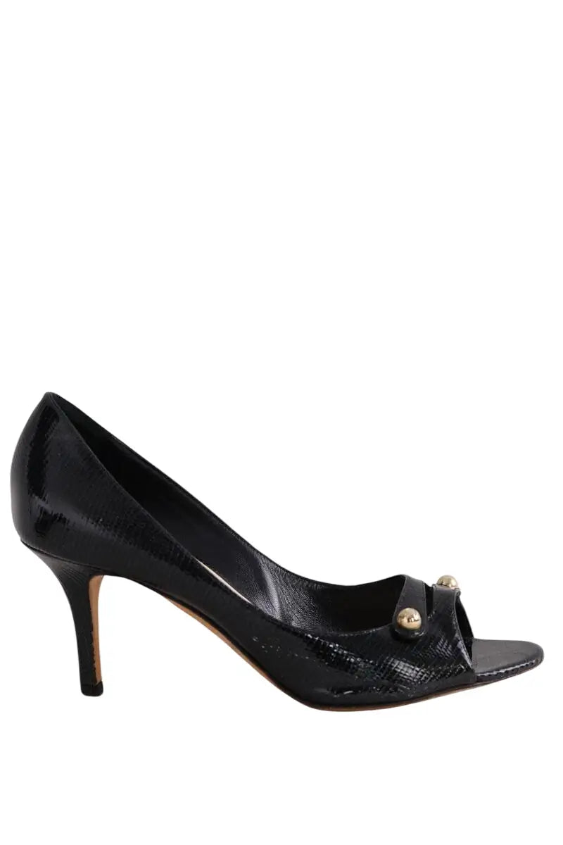 Talons Dior Noir en Cuir, taille 37 - Seconde Main