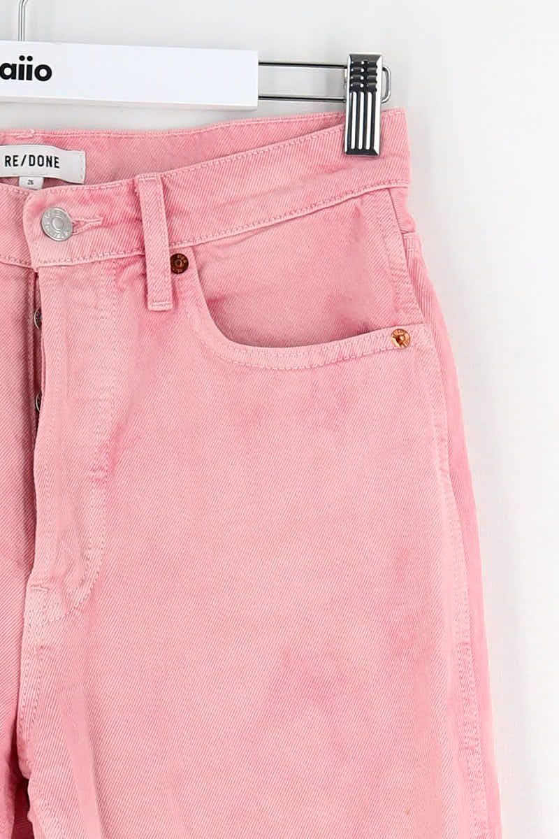 Jean droit RE/DONE  Rose