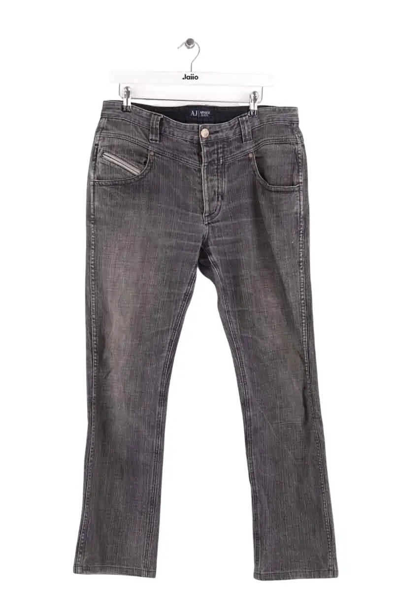 Jean droit Armani Jeans Gris en Coton, taille M - Seconde Main