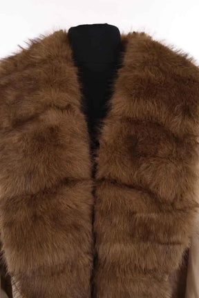Manteau Rotate Beige en Fausse fourrure