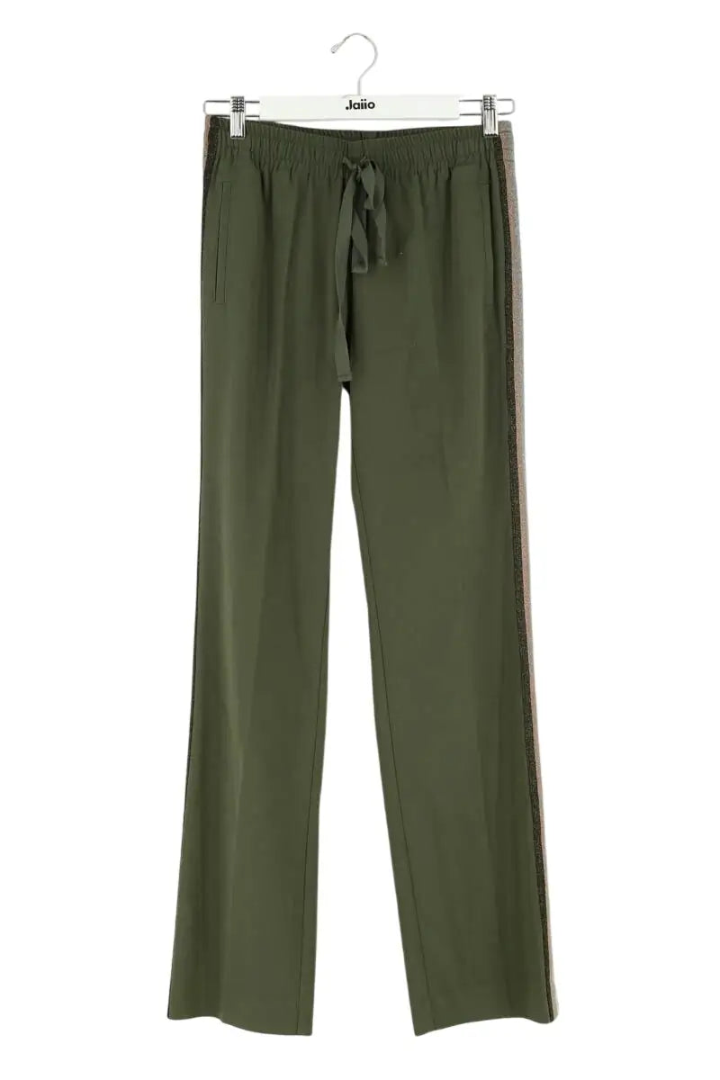 Pantalon droit Zadig & Voltaire Kaki en Synthétique, taille S - Seconde Main