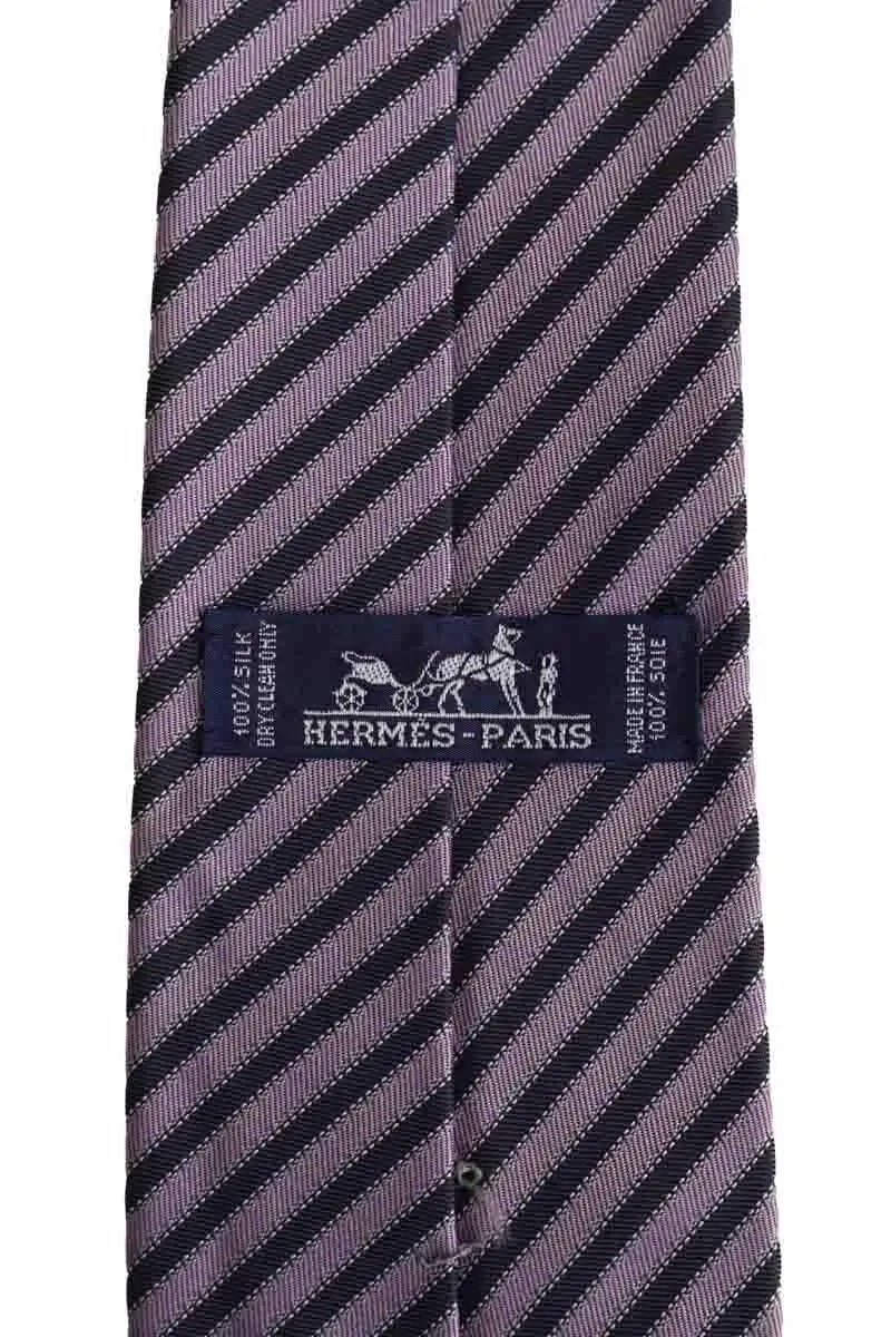 Cravate Hermès Violet en Soie