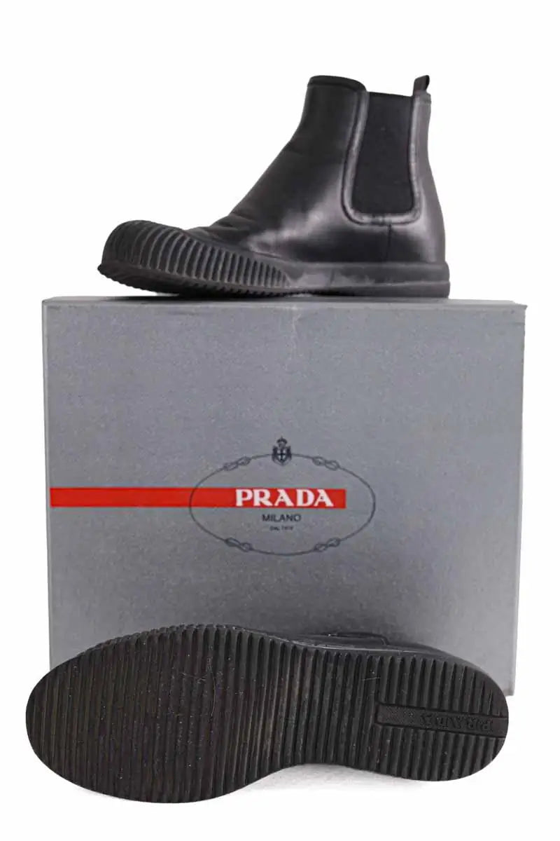 Boots Prada Noir en Cuir