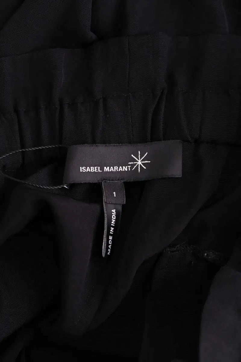 Pantalon Isabel Marant Noir en Synthétique