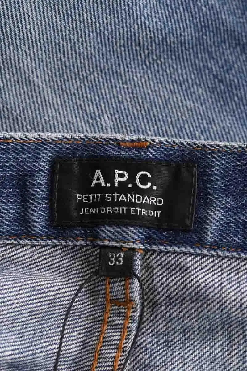 Jean droit APC Bleu en Coton