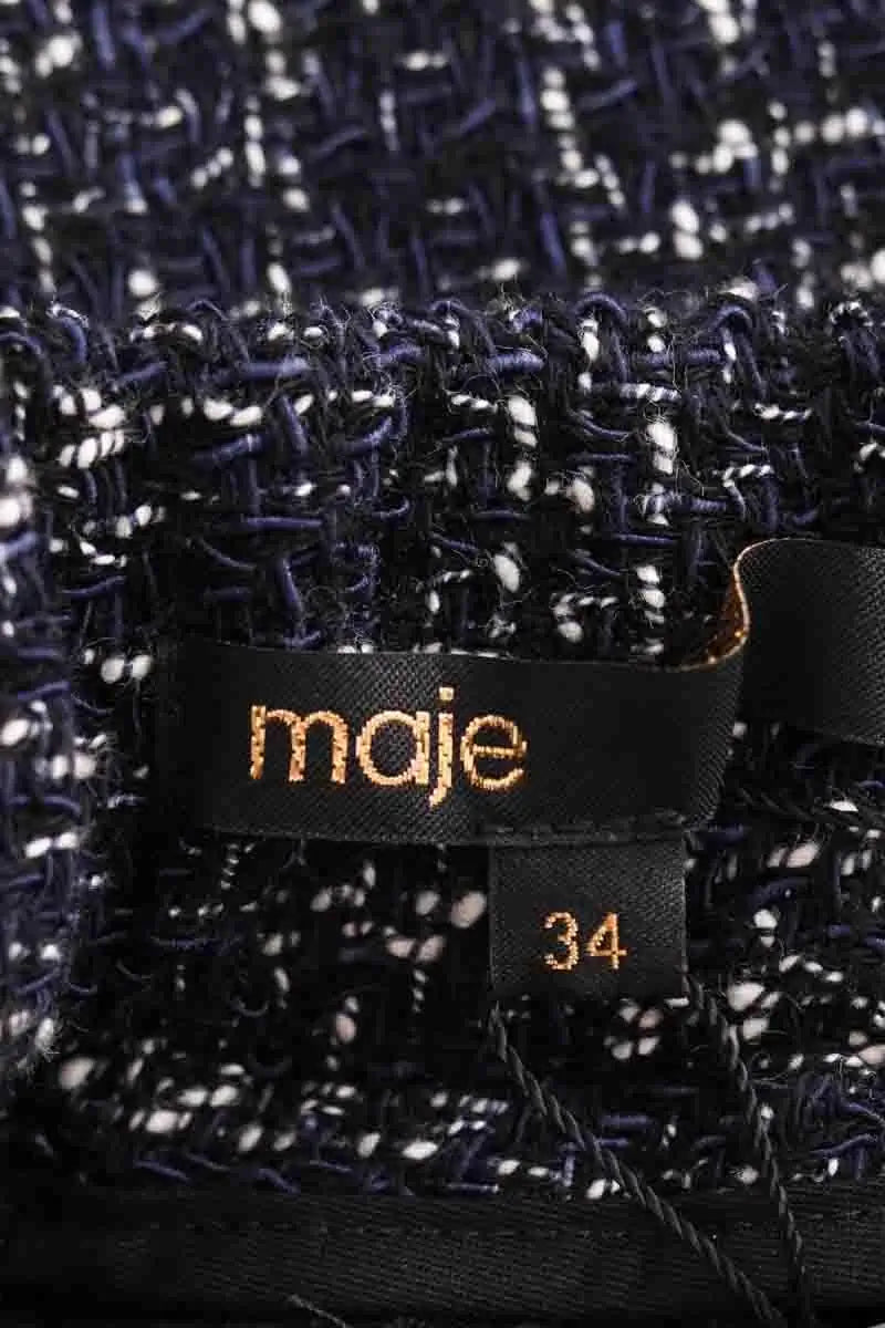 Mini jupe Maje Noir en Coton