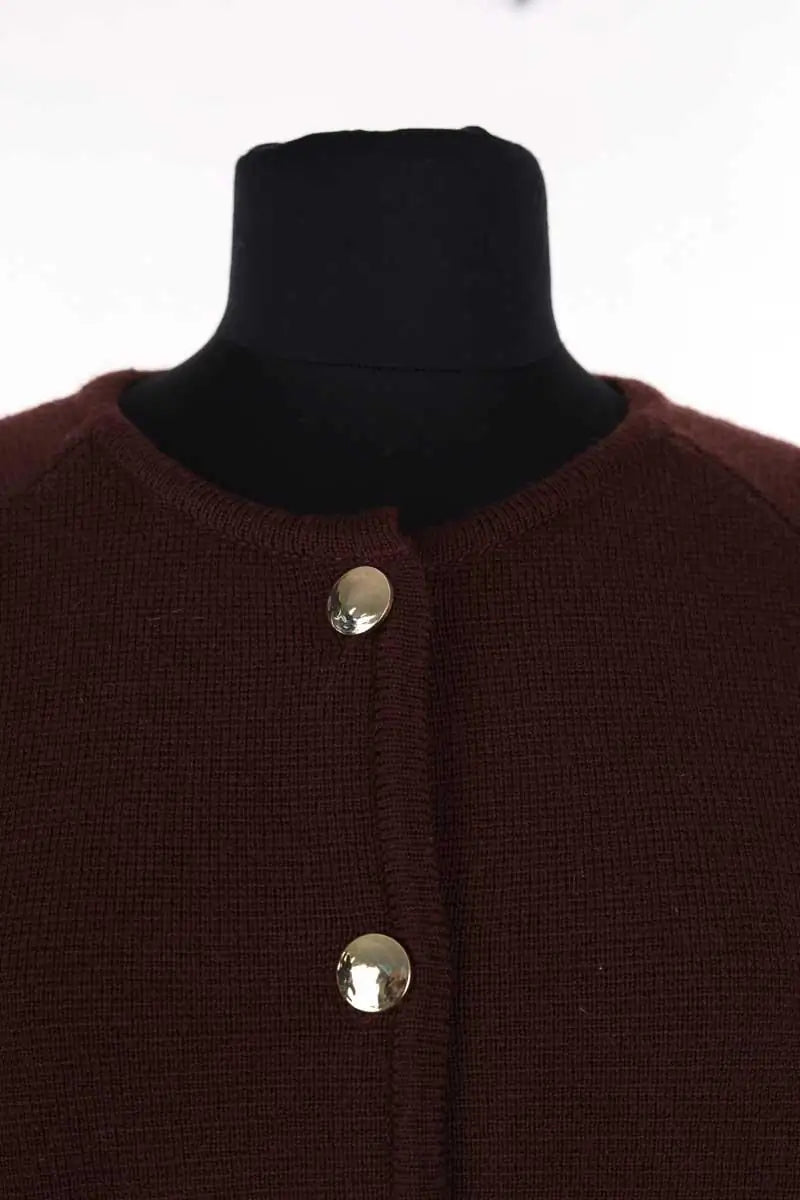 Cardigan Maison Montagut Marron en Laine