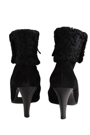 Boots Salvatore Ferragamo Noir en Daim