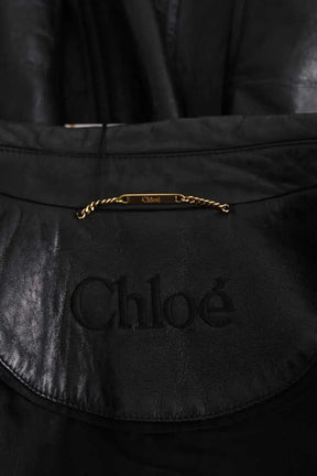 Manteau Chloé Noir en Cuir