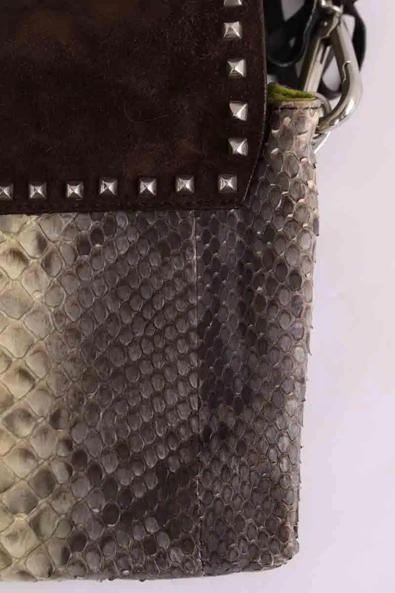 Mini sac Prada Marron en Cuirs exotiques