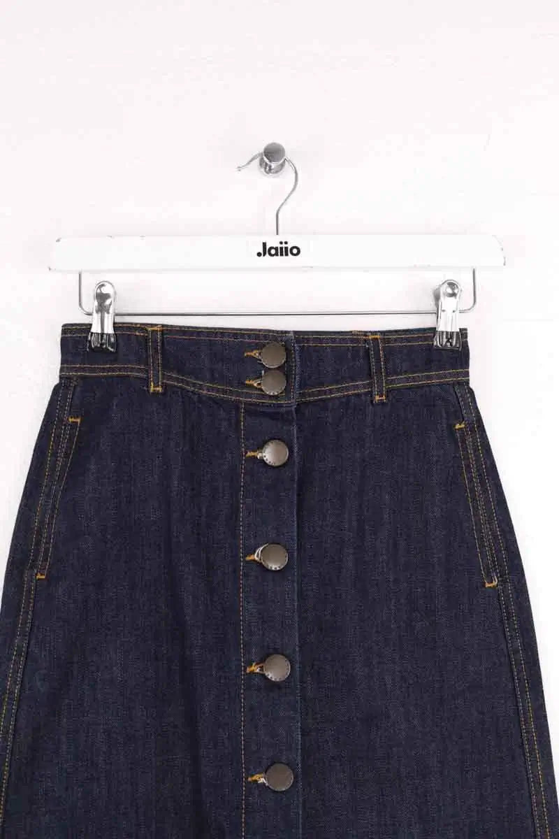 Mini jupe Maje Bleu en Coton