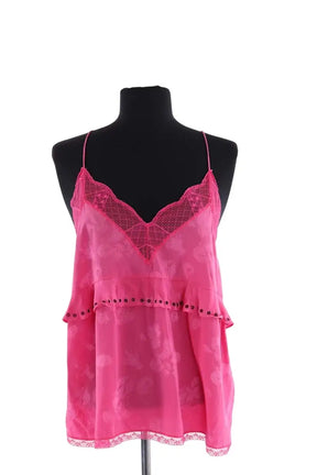 Top sans manche Zadig & Voltaire Rose en Soie, taille M - Seconde Main