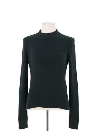 Pull Claudie Pierlot Vert en Coton, taille S - Seconde Main