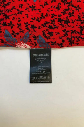 Top sans manche Zadig & Voltaire Rouge en Soie