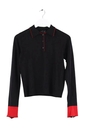 Top Agnès B. Noir en Laine, taille S - Seconde Main