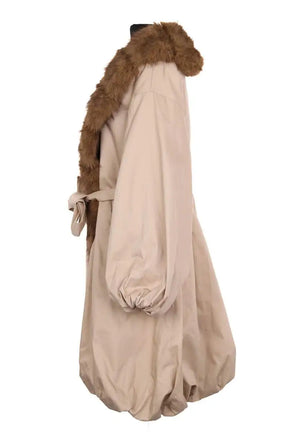 Manteau Rotate Beige en Fausse fourrure