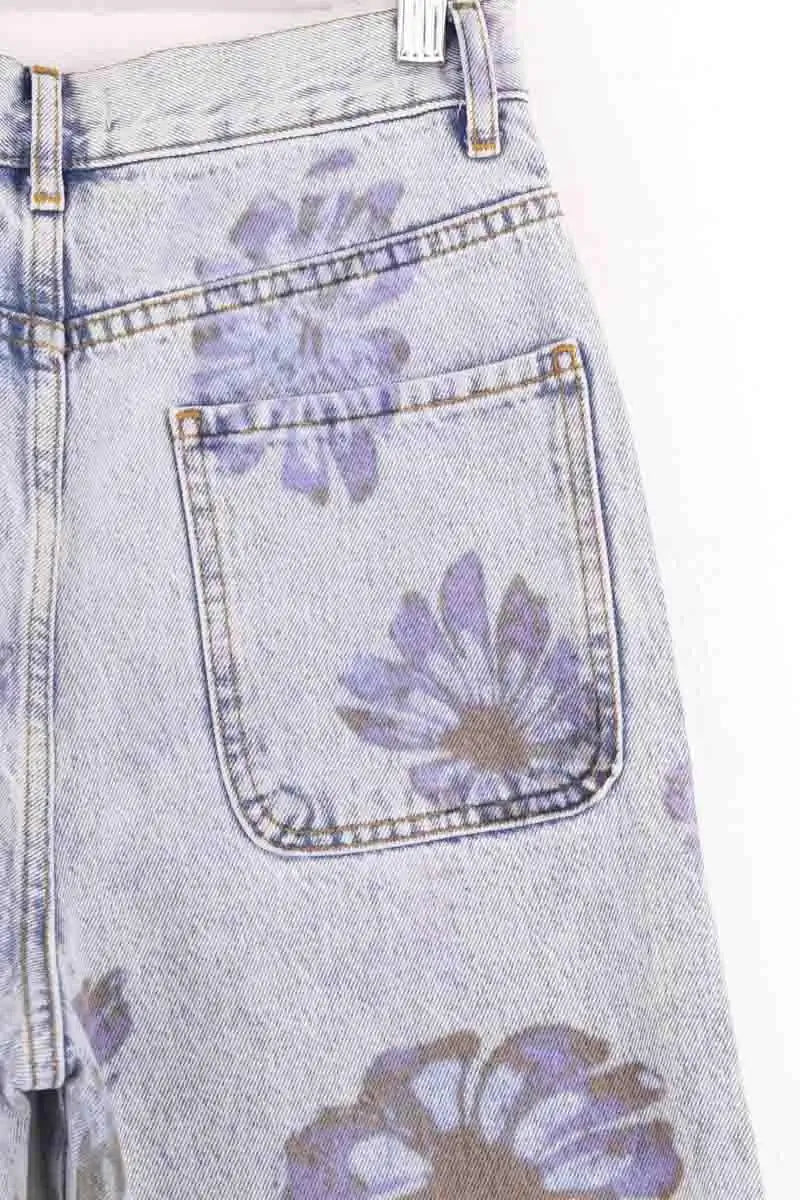 Jean droit Sandro Bleu en Coton