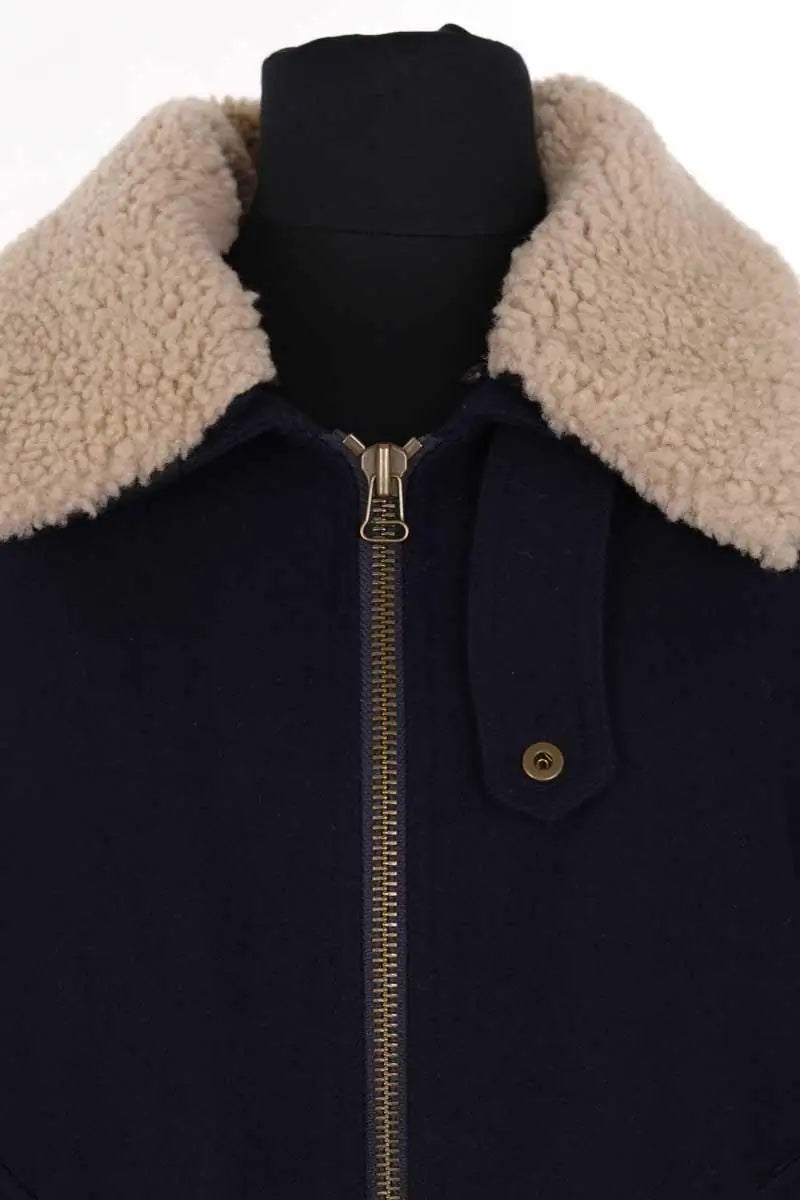 Manteau Ami Marine en Laine