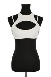 Top sans manche Andreadamo Blanc en Polyamide, taille M - Seconde Main