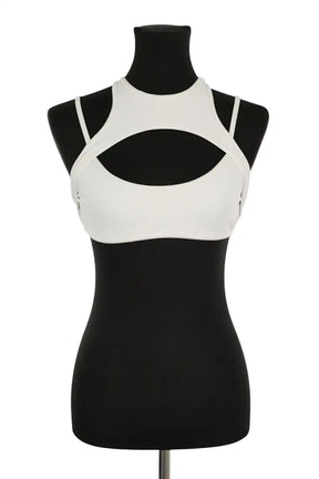 Top sans manche Andreadamo Blanc en Polyamide, taille M - Seconde Main