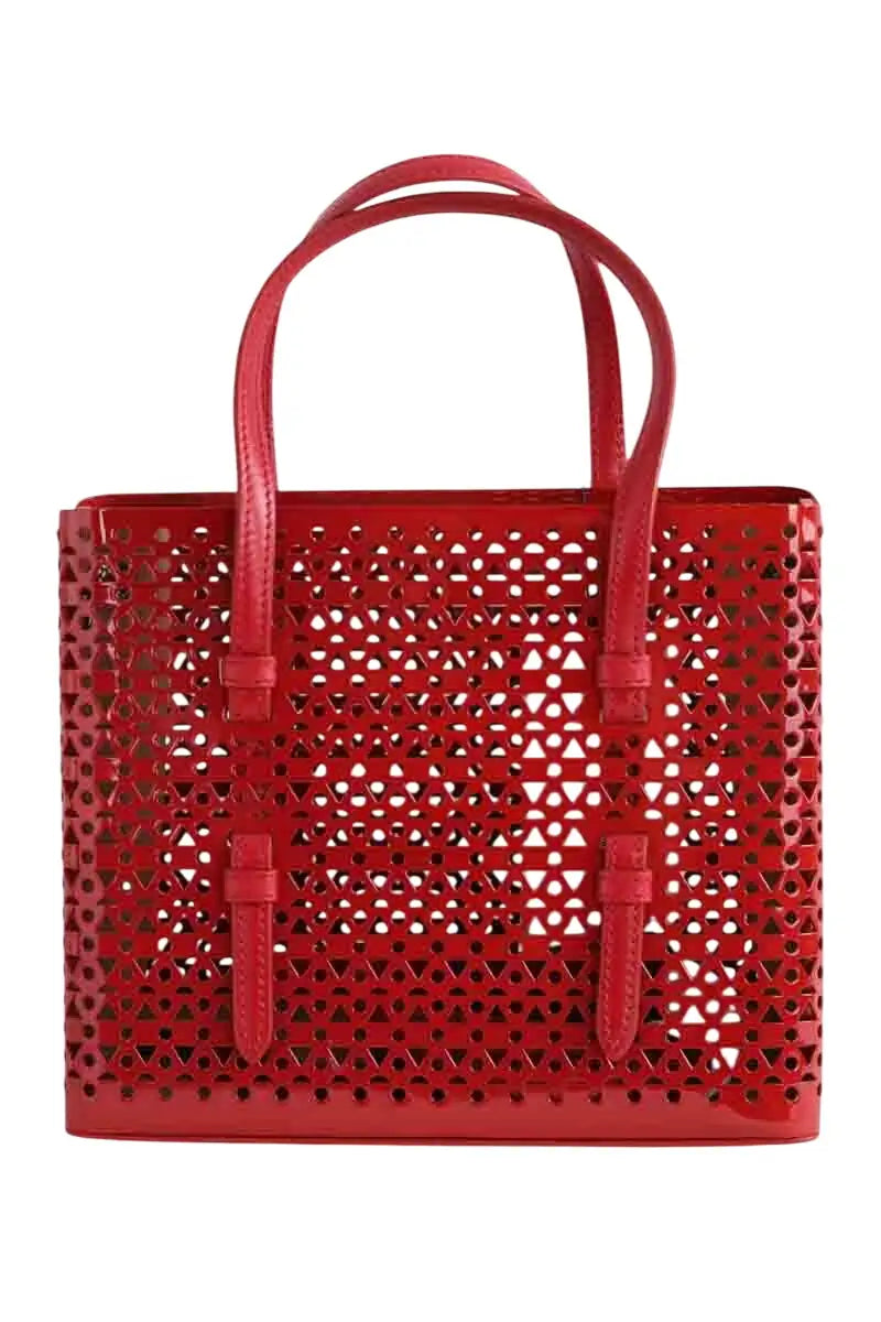 Sac porté épaule Alaïa Mina Rouge en Métal - Seconde Main