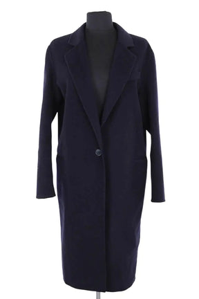 Manteau Sandro Marine en Laine, taille M - Seconde Main