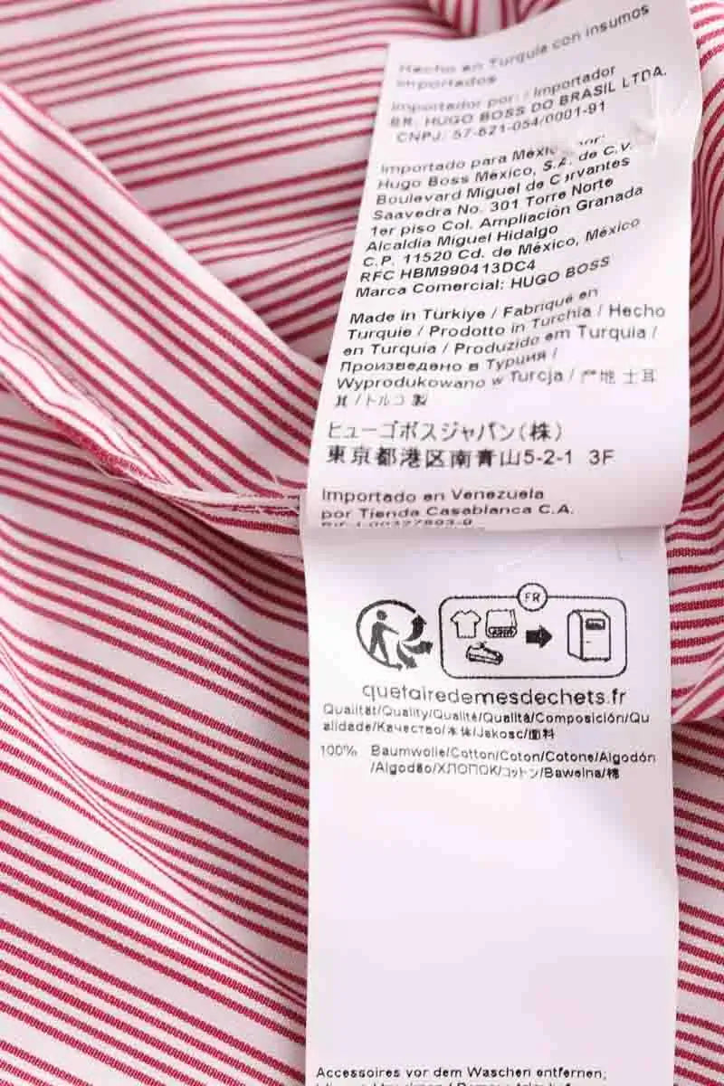 Chemise Hugo Boss Rouge en Coton