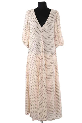 Robe Ganni Ecru en Synthétique, taille S - Seconde Main
