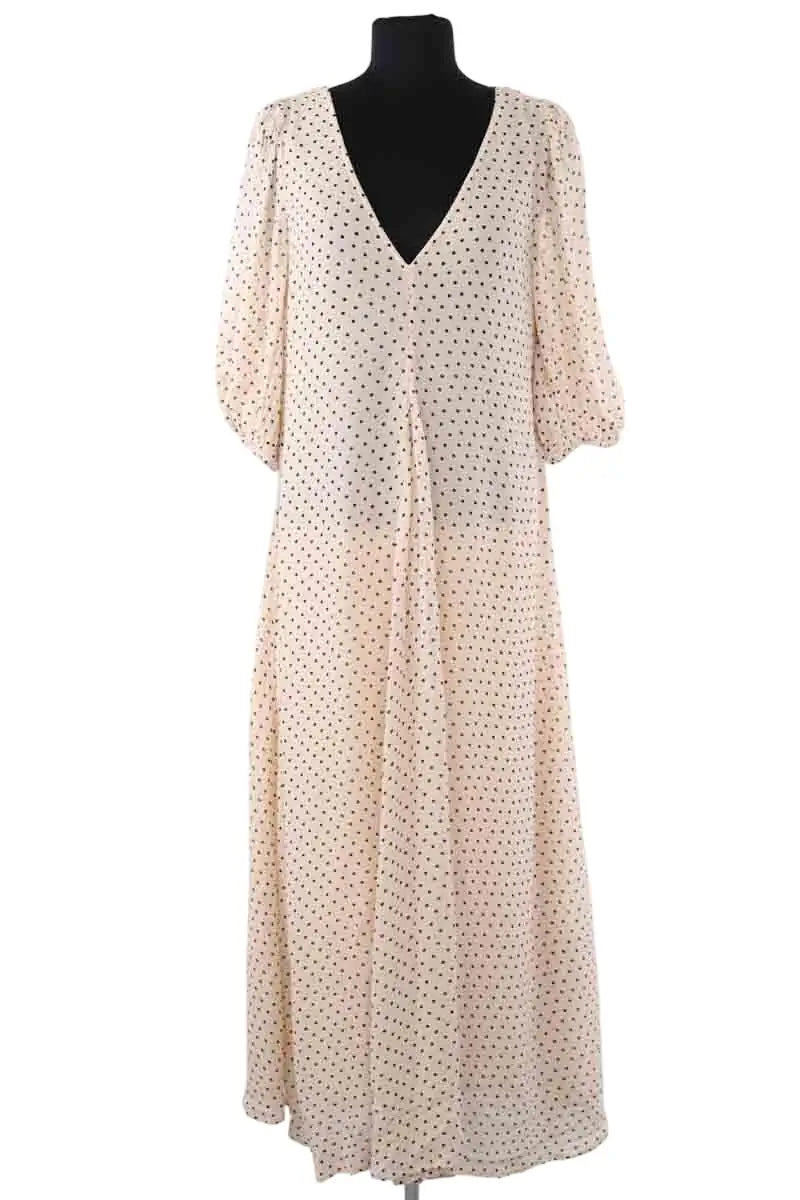 Robe Ganni Ecru en Synthétique, taille S - Seconde Main