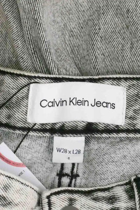 Jean droit Calvin Klein Gris en Coton