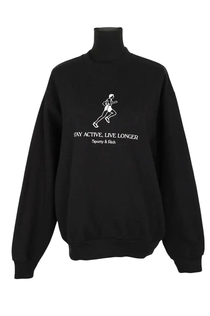 Sweatshirt Sporty & Rich  Noir